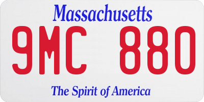 MA license plate 9MC880
