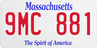MA license plate 9MC881