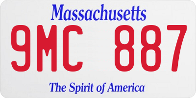 MA license plate 9MC887
