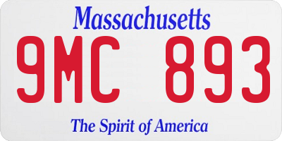 MA license plate 9MC893