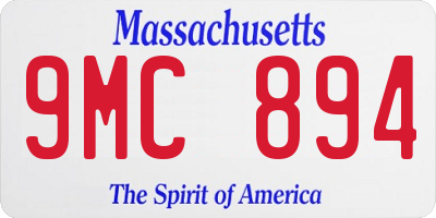 MA license plate 9MC894