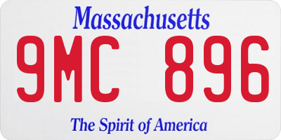 MA license plate 9MC896