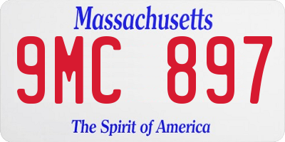 MA license plate 9MC897