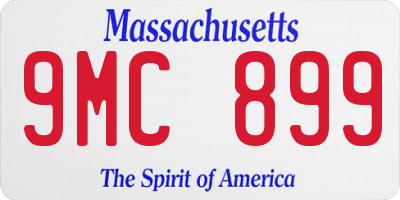 MA license plate 9MC899