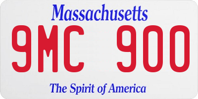 MA license plate 9MC900