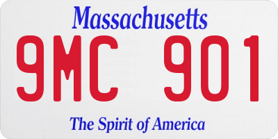 MA license plate 9MC901