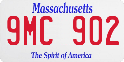 MA license plate 9MC902