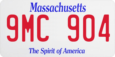 MA license plate 9MC904