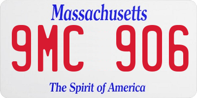 MA license plate 9MC906