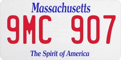 MA license plate 9MC907
