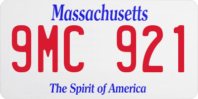 MA license plate 9MC921