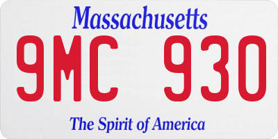 MA license plate 9MC930