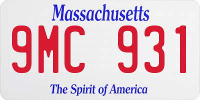 MA license plate 9MC931