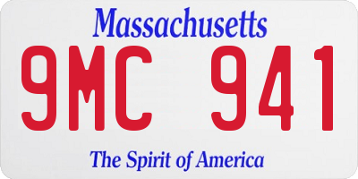 MA license plate 9MC941