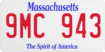 MA license plate 9MC943