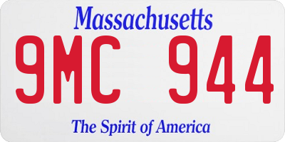 MA license plate 9MC944
