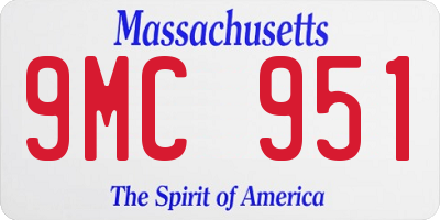 MA license plate 9MC951