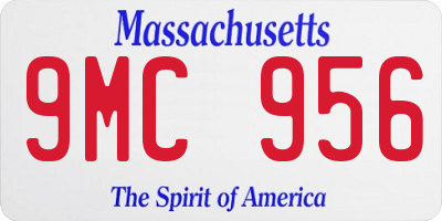 MA license plate 9MC956