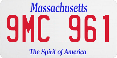 MA license plate 9MC961
