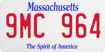 MA license plate 9MC964