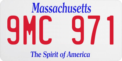 MA license plate 9MC971