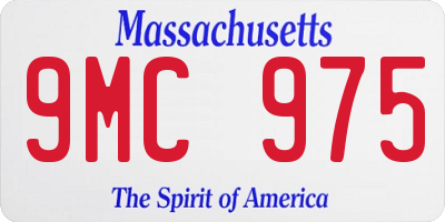 MA license plate 9MC975