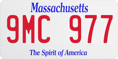 MA license plate 9MC977