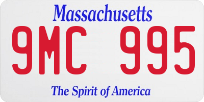 MA license plate 9MC995