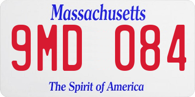 MA license plate 9MD084