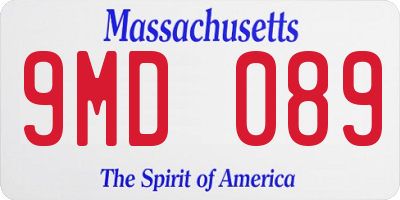 MA license plate 9MD089