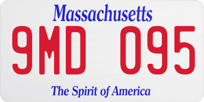 MA license plate 9MD095