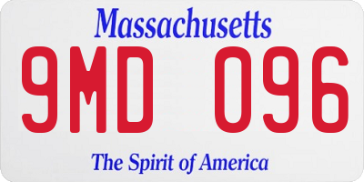 MA license plate 9MD096