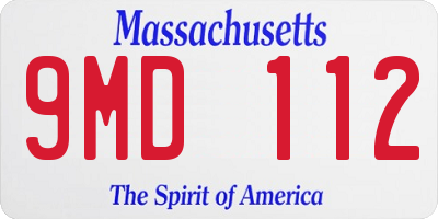 MA license plate 9MD112