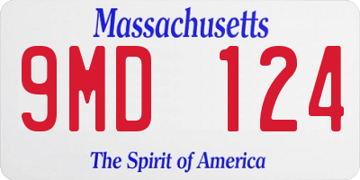 MA license plate 9MD124