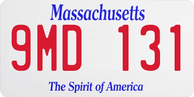 MA license plate 9MD131