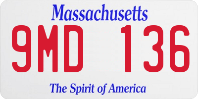 MA license plate 9MD136