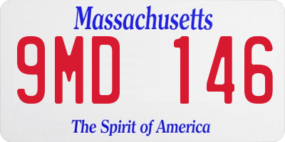 MA license plate 9MD146