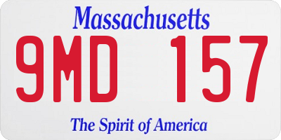 MA license plate 9MD157