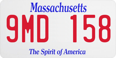 MA license plate 9MD158