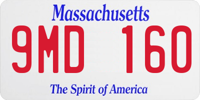 MA license plate 9MD160