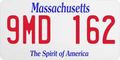 MA license plate 9MD162