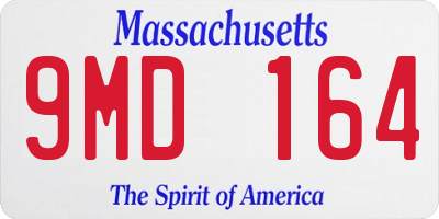 MA license plate 9MD164