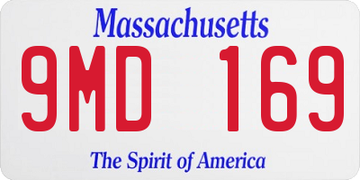 MA license plate 9MD169