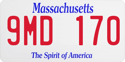 MA license plate 9MD170