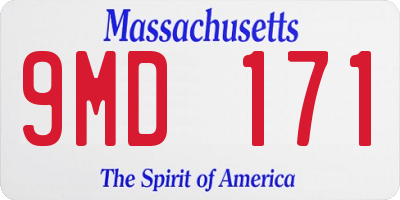 MA license plate 9MD171
