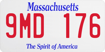 MA license plate 9MD176