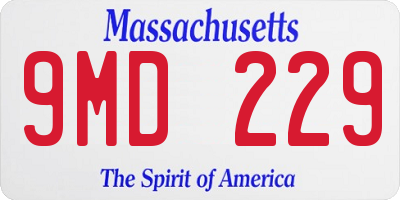 MA license plate 9MD229