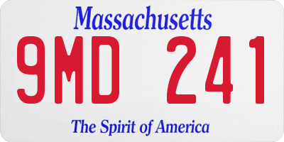 MA license plate 9MD241