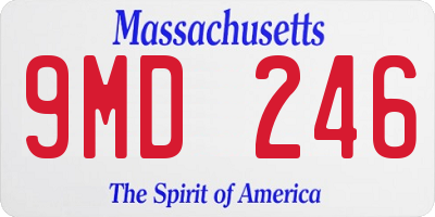 MA license plate 9MD246