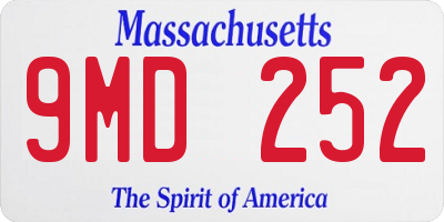 MA license plate 9MD252